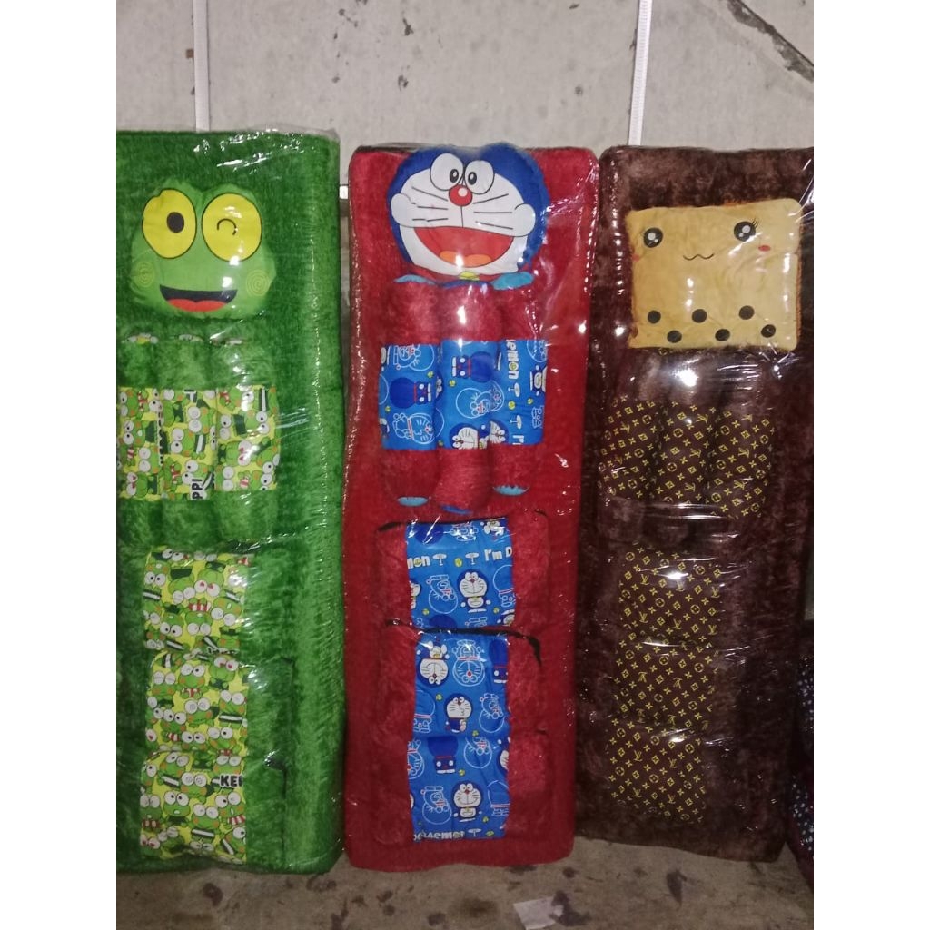 kasur lantai bulu 7 bantal