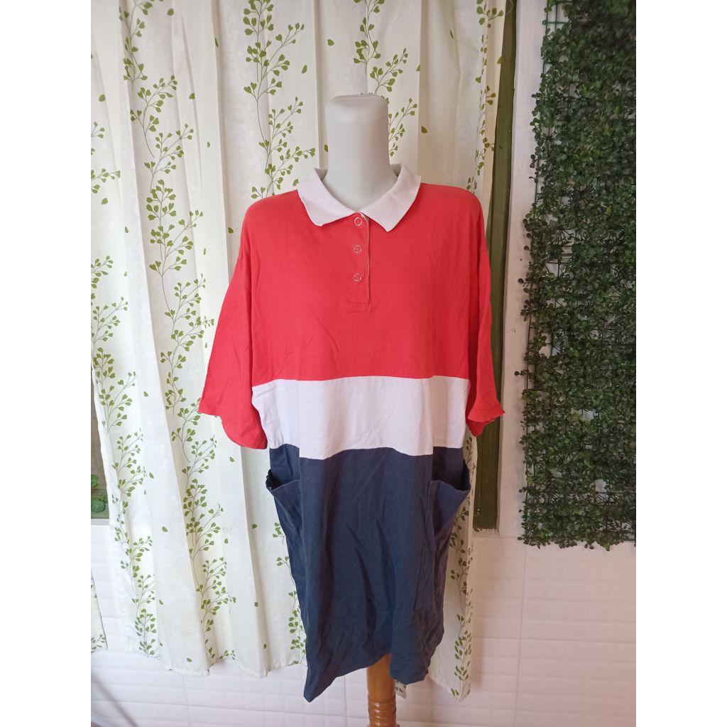 Dress tunik kaos tebal 3 warna wanita pendek