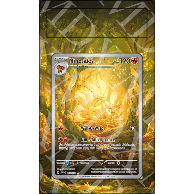 Ninetales #199 Pokemon Obsidian Flames (Extended Art)