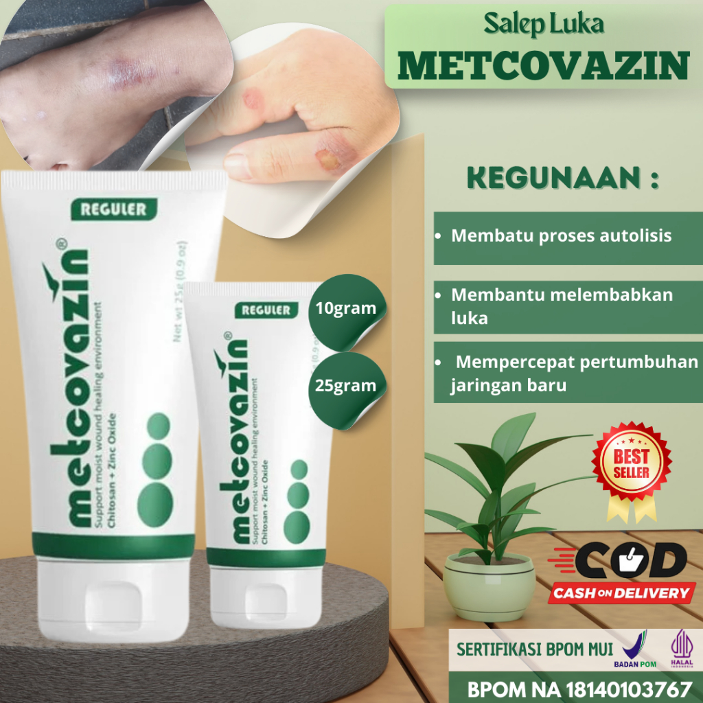 Salep Metcovazin Obat Luka Diabetes 10gr Untuk Luka Luar Terbuka Luka Bakar Koreng Cepat Kering