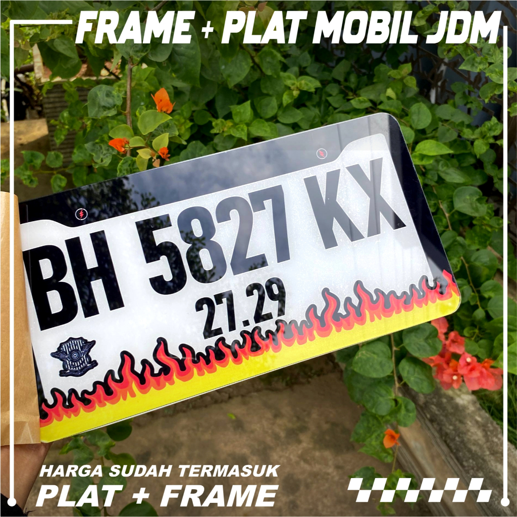Plat Nomor Mobil Custom Frame dan Plat Model Porper JDM Viral JPS 01