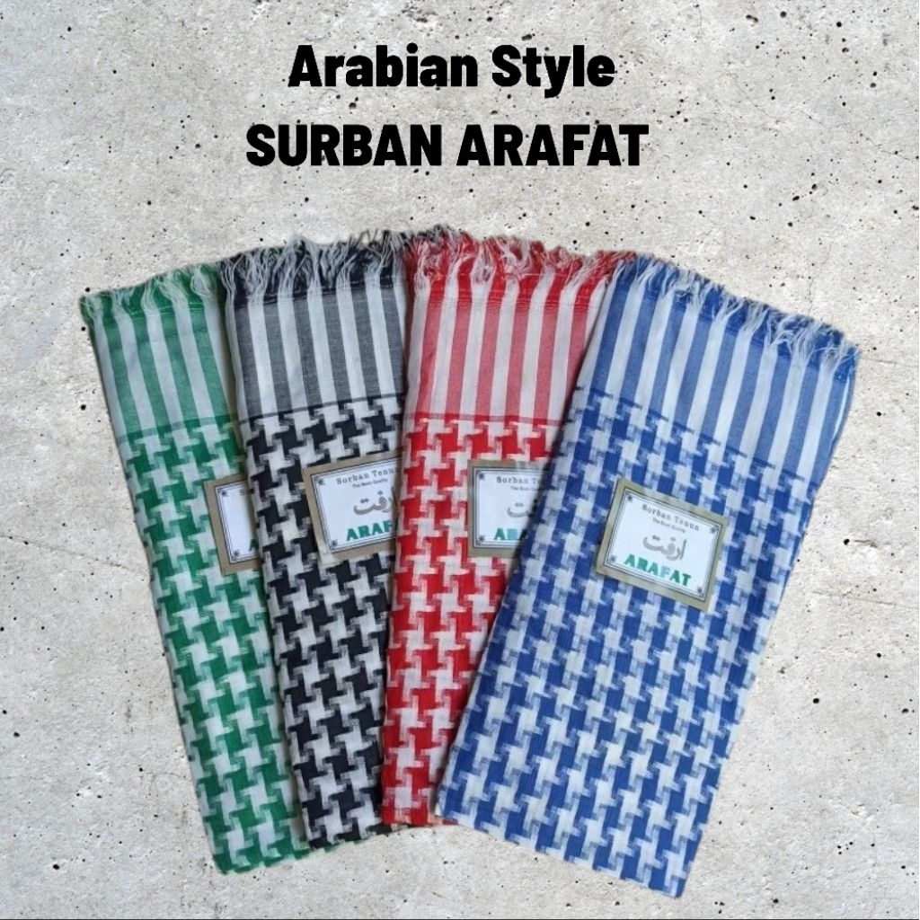 Sorban Almas Arafat Rumbai - Sorban Almas Arafat Premium – Sorban Muslim Pria Serbaguna - Arafat sca