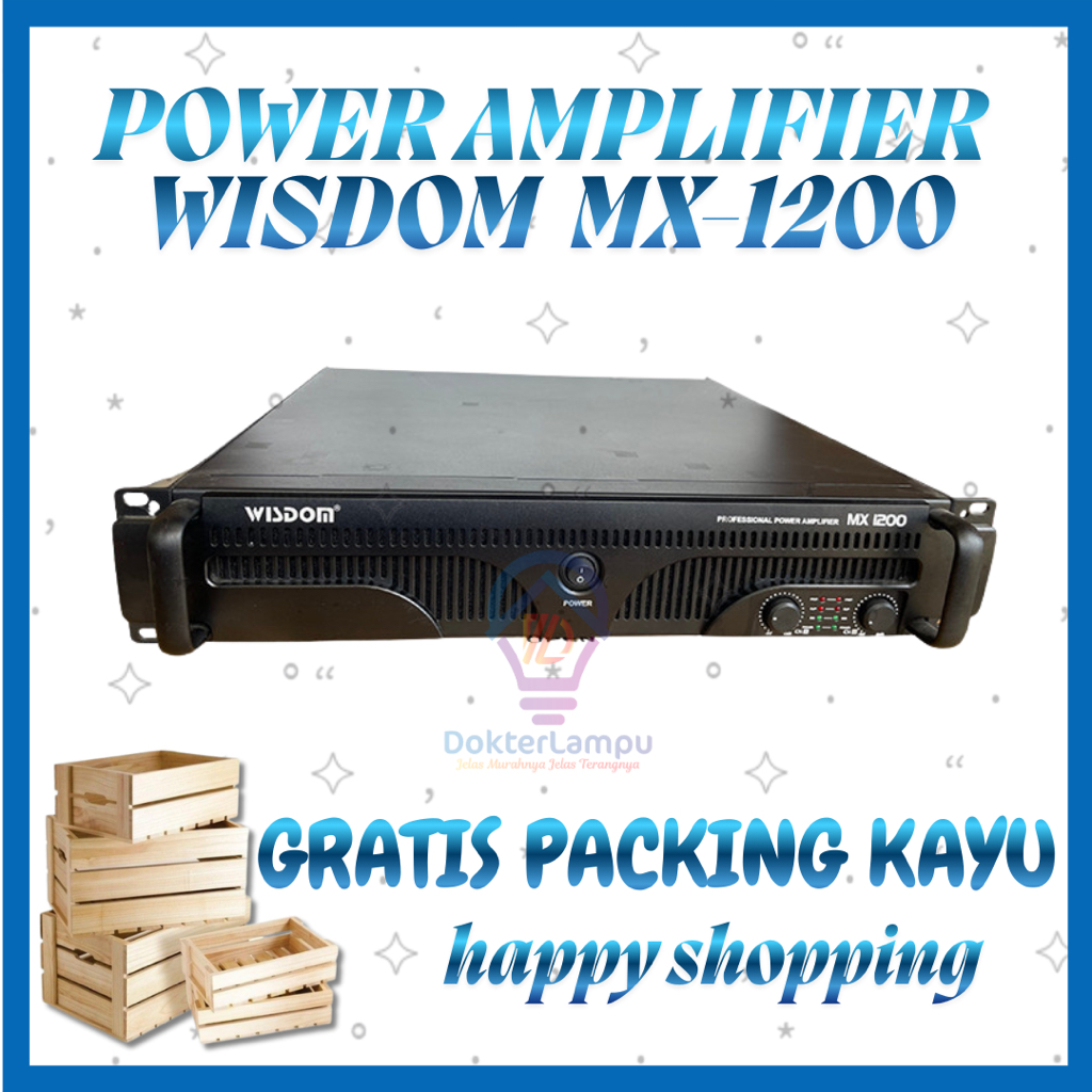Wisdom MX1200 Power Amplifier Original Wisdom MX-1200