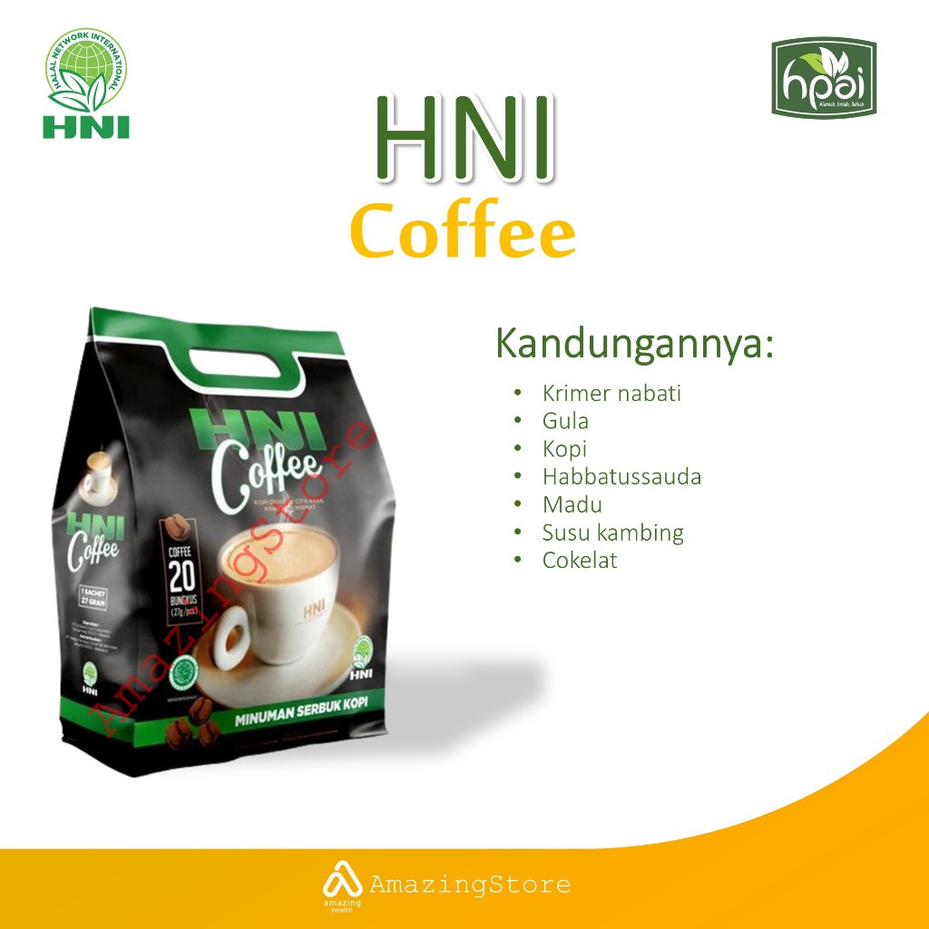 HC HNI COFFEE 20 saset HPAI coffee original kopi herbal || HNI HPAI