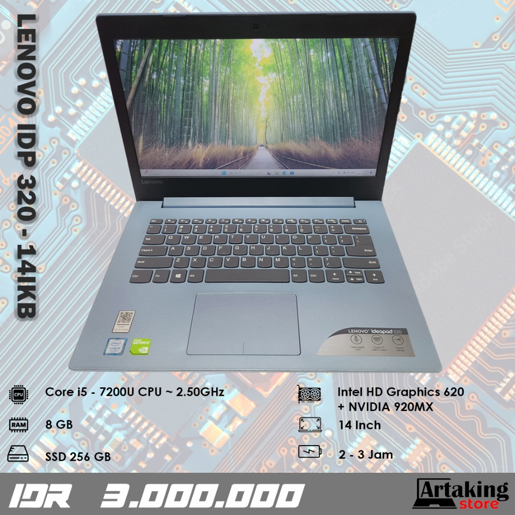 Lenovo Ideapad 320 - 14IKB - Core i5 - Gen 7 th - Ram 8 GB - SSD 256 GB