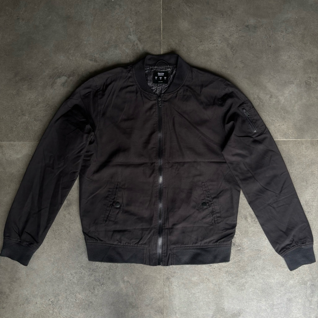 Bershka Black Bomber Jacket Man