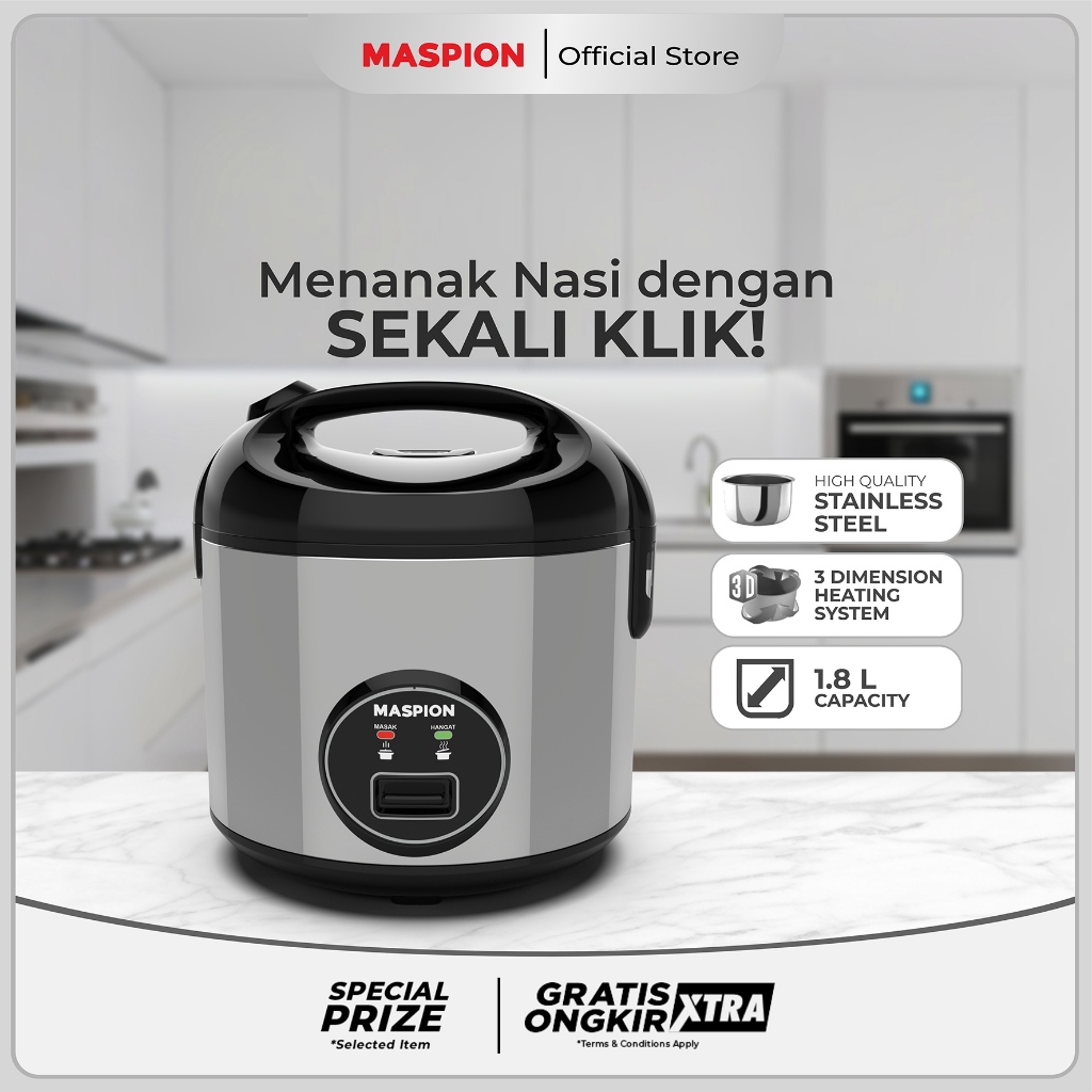 Maspion Rice Cooker Magic Com 1.8 Liter MRJ-1898