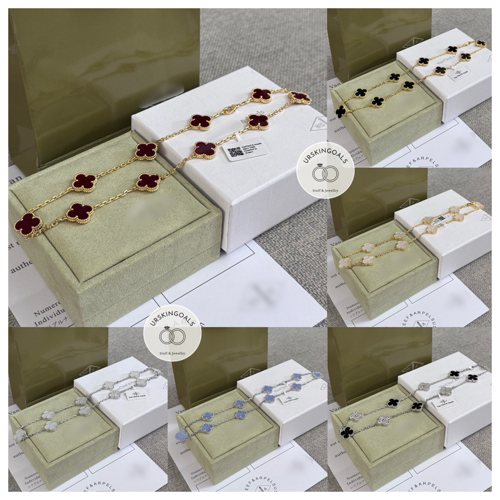 URSKINGOALS Necklace Van Arpels VCA Kalung Clover Aesthetics Panjang Wanita