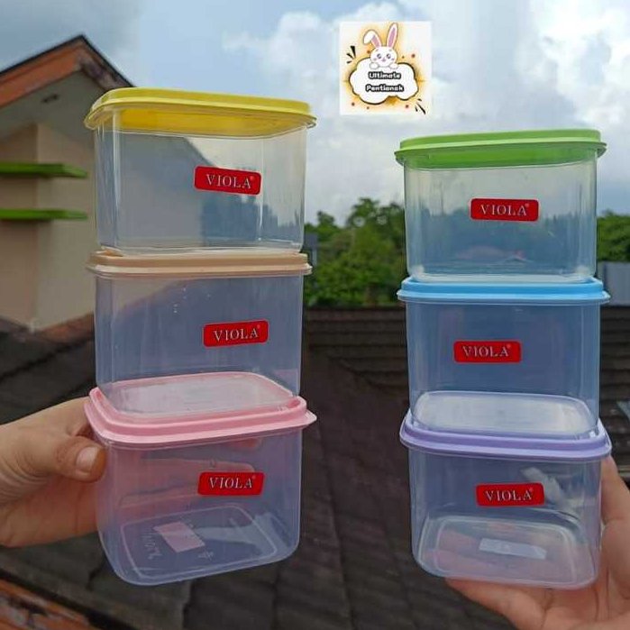 [6 PCS ] Toples Segi Roma Viola 1028 / Toples Mini Serbaguna / Toples Plastik Bening Tutup Warna OK