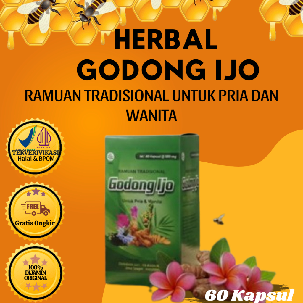 GODONG IJO Original Suplemen Alami Untuk Kelenturan Sendi dan Otot 60 Kapsul BPOM