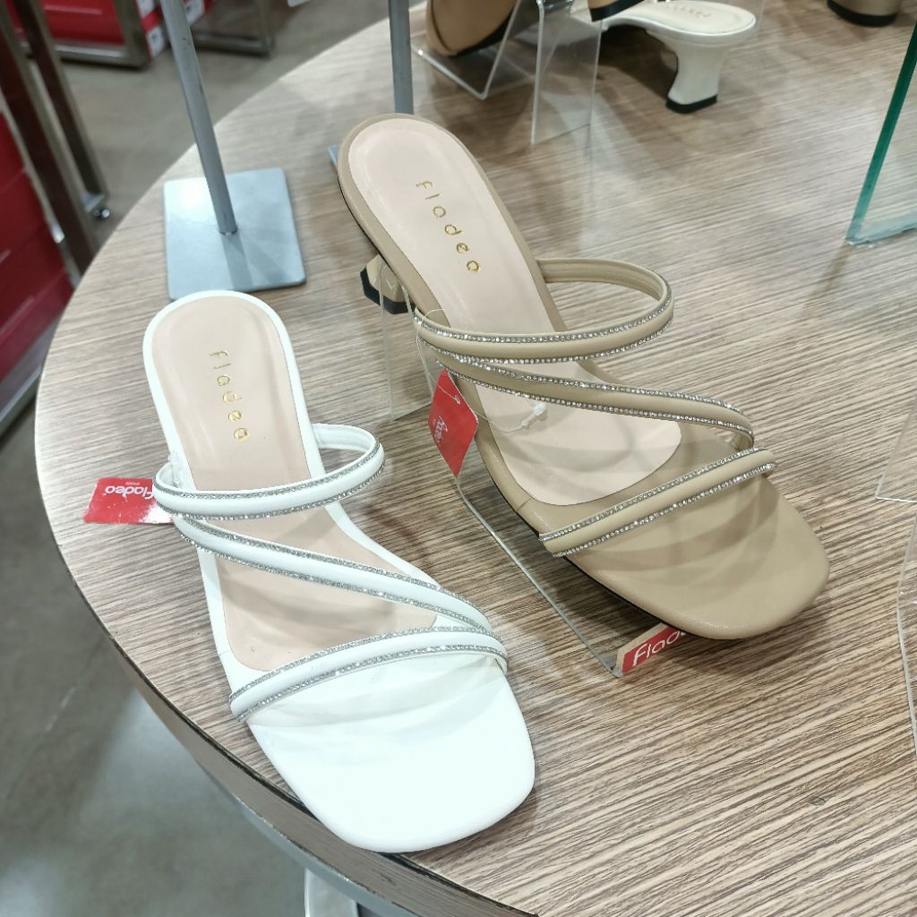 sandal wanita pesta heels 5cm FLADEO original