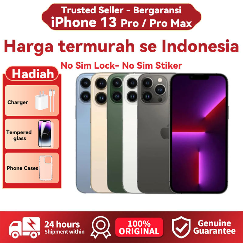 iPhone 13 Pro Max Second 100% Original iP 13 Pro 128GB 256GB Bekas Mulus Fullset