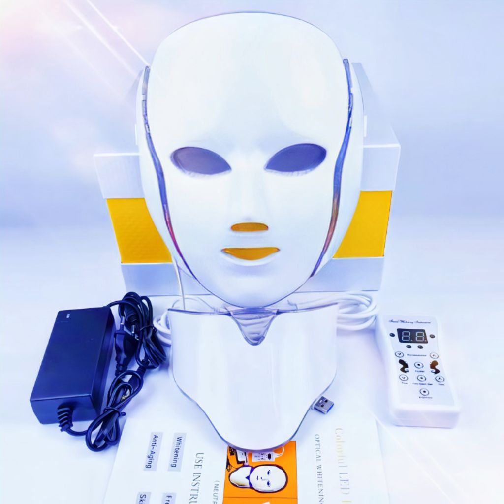 ( PROMO ) Masker Wajah LED 7 Warna Mesin Masker WajahTerapi Foton LED Korea Terapi Cahaya MaskerJera