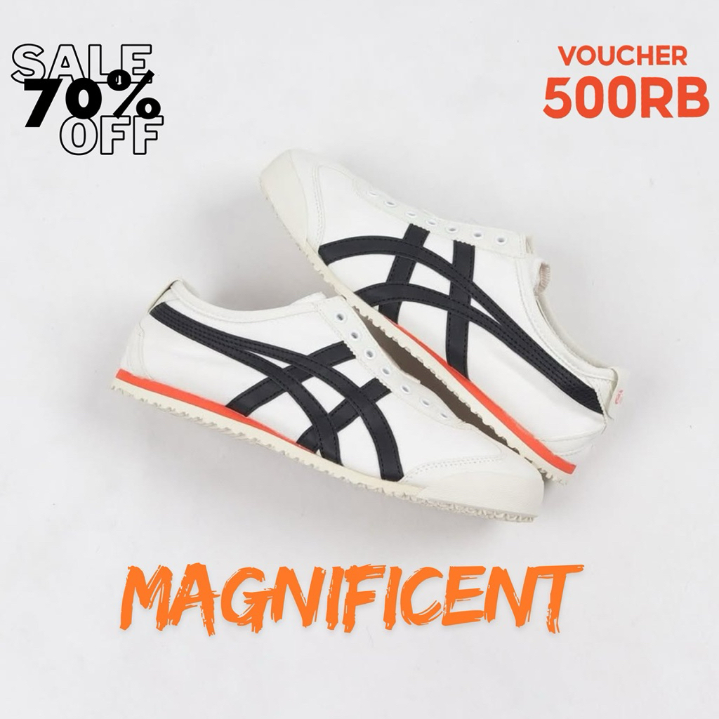 Onitsuka Tiger Mexico 66 Slip On Cream Black