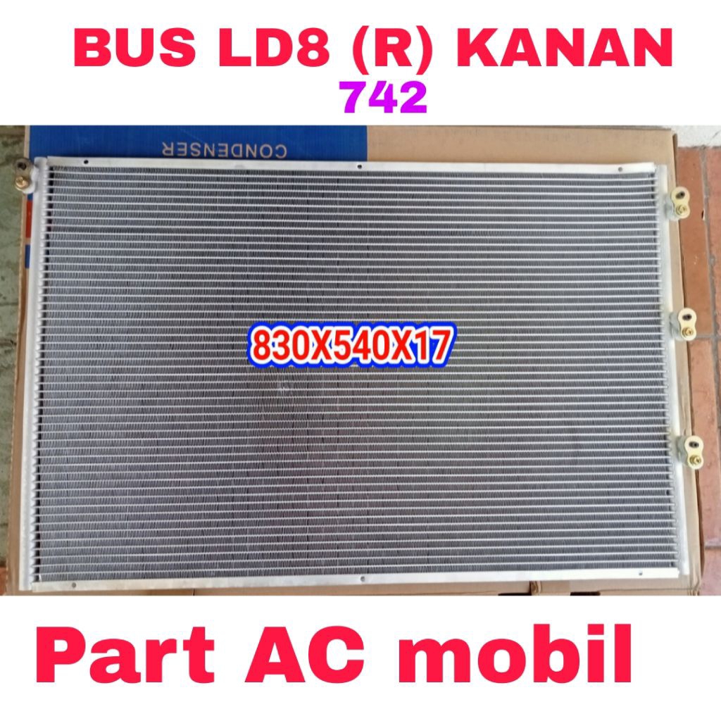 Kondensor condensor Bus LD8 (R) Kanan kode 742