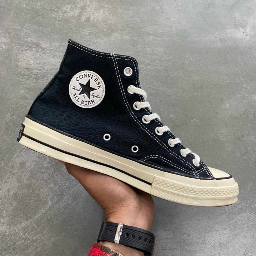 [Size 43] Converse Chuck Taylor All Star 70S High Black White Second Original Kondisi Mulus Nominus.