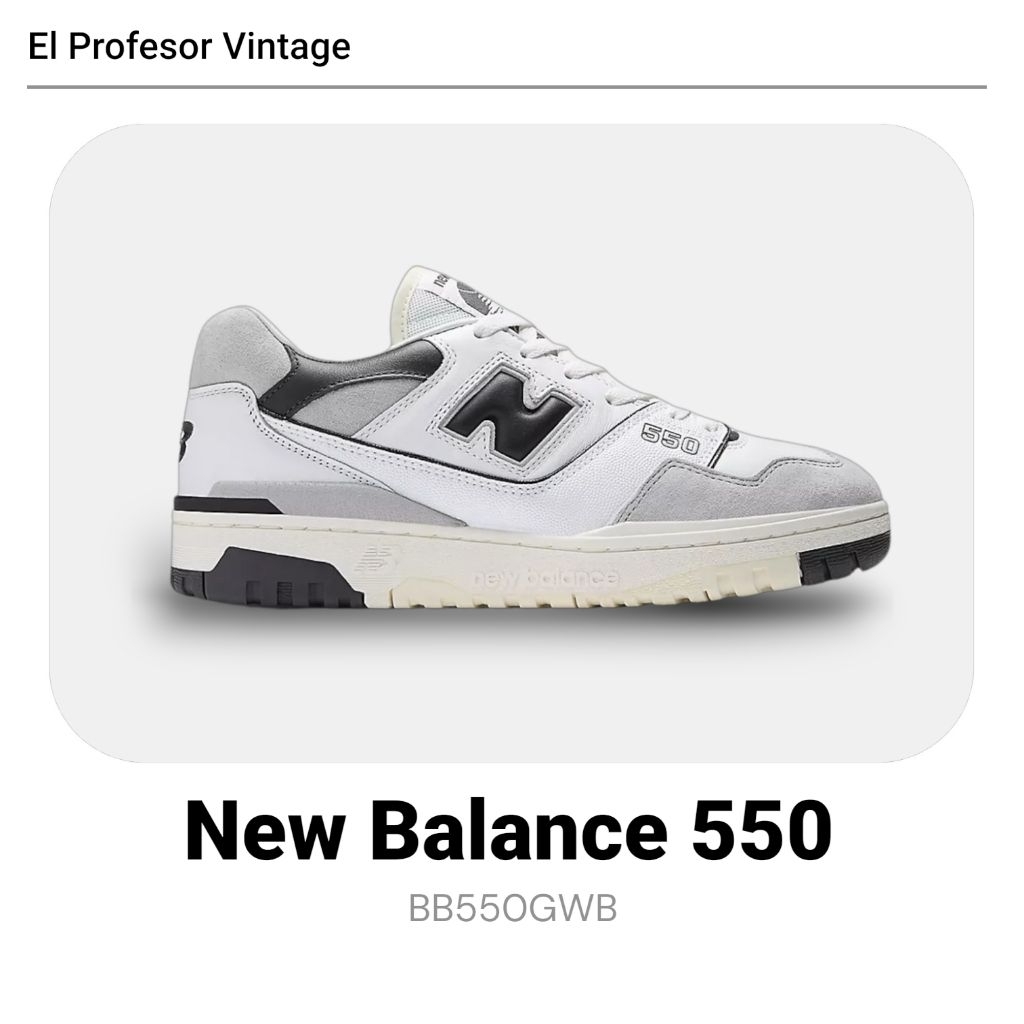 BNIB ORIGINAL 100% Sepatu Sneakers New Balance 550 Sea Salt / BB550GWB