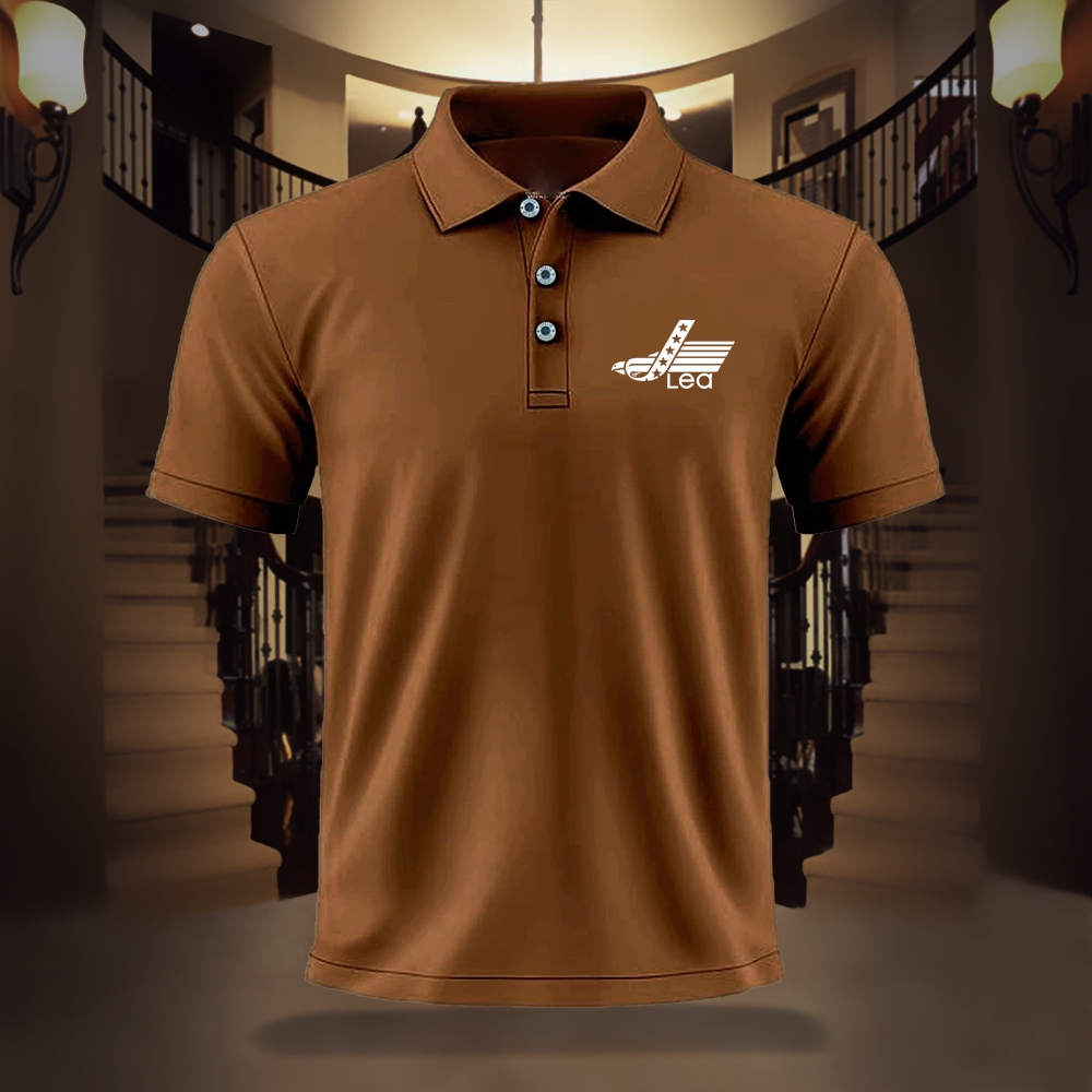 PROMO Kaos Polo Pria Adem Nyaman Logo Lea Putih COD Unisex Basic Series
