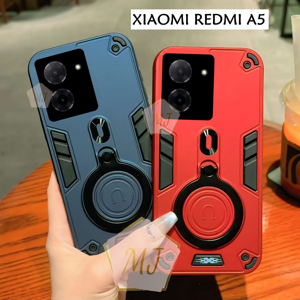Casing Hp Xiaomi Redmi A5 Case Robot Fiber Ring 360 Ring Case Pro Camera Cover Handphone