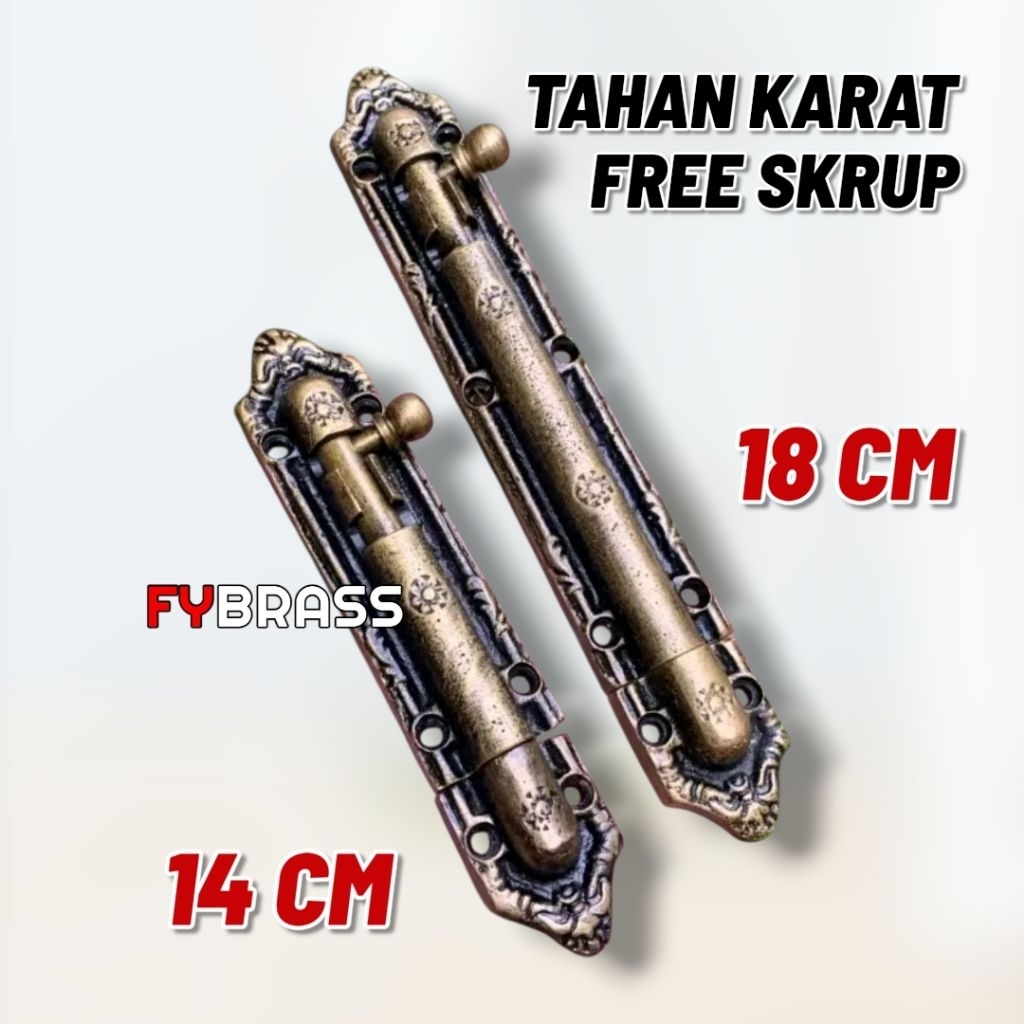 GRENDEL PENGUNCI JENDELA ALUMUNIUM 14 18 CM PINTU RUMAH KAMAR TIDUR / G-006