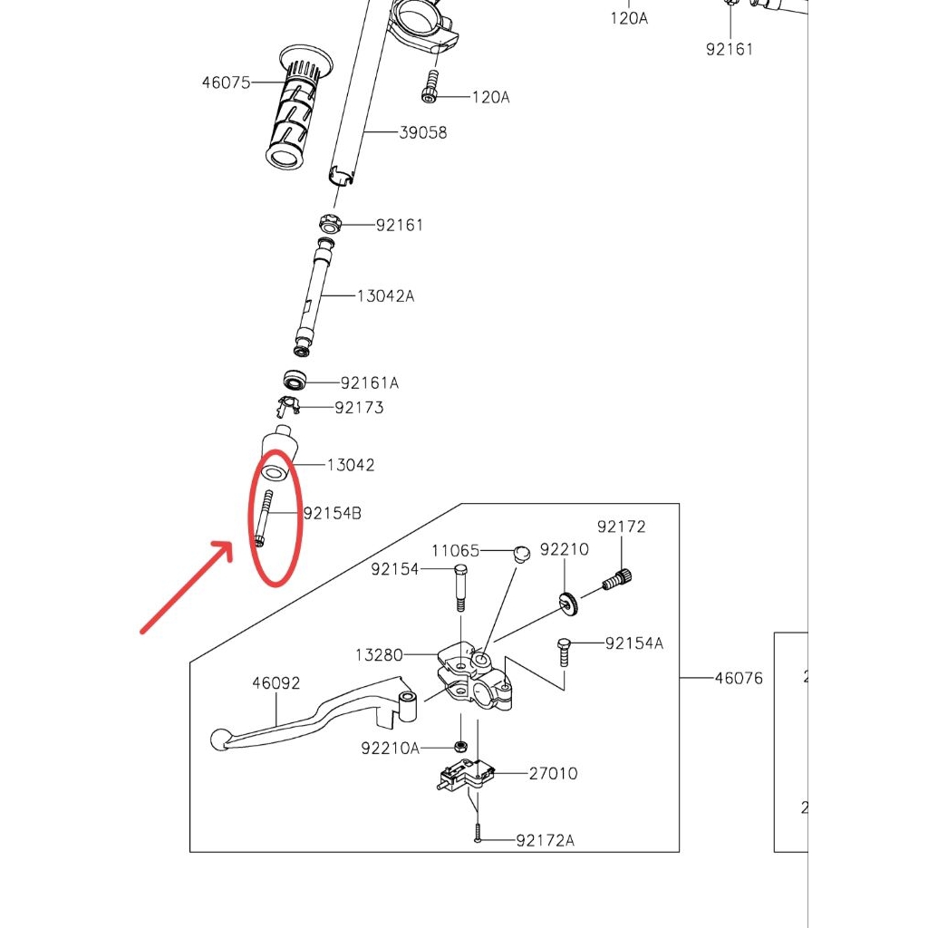 BAUT JALU STANG NINJA RR MONO NINJA 250 MONO Z250SL Z250 SL Z 250SL ORIGINAL KAWASAKI
