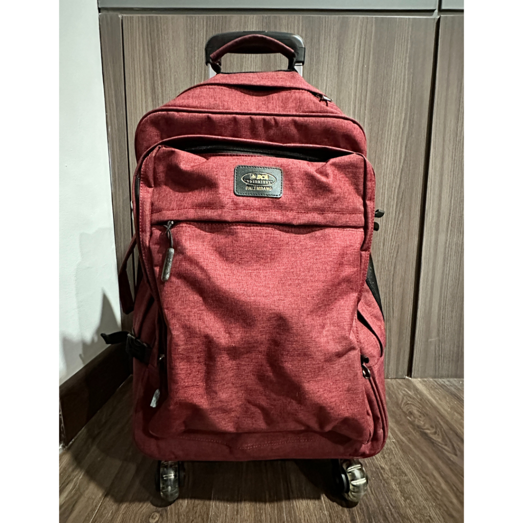 Tas Trolley / Travel Bag / Tas Ransel Trolley BCA Prioritas Warna Merah