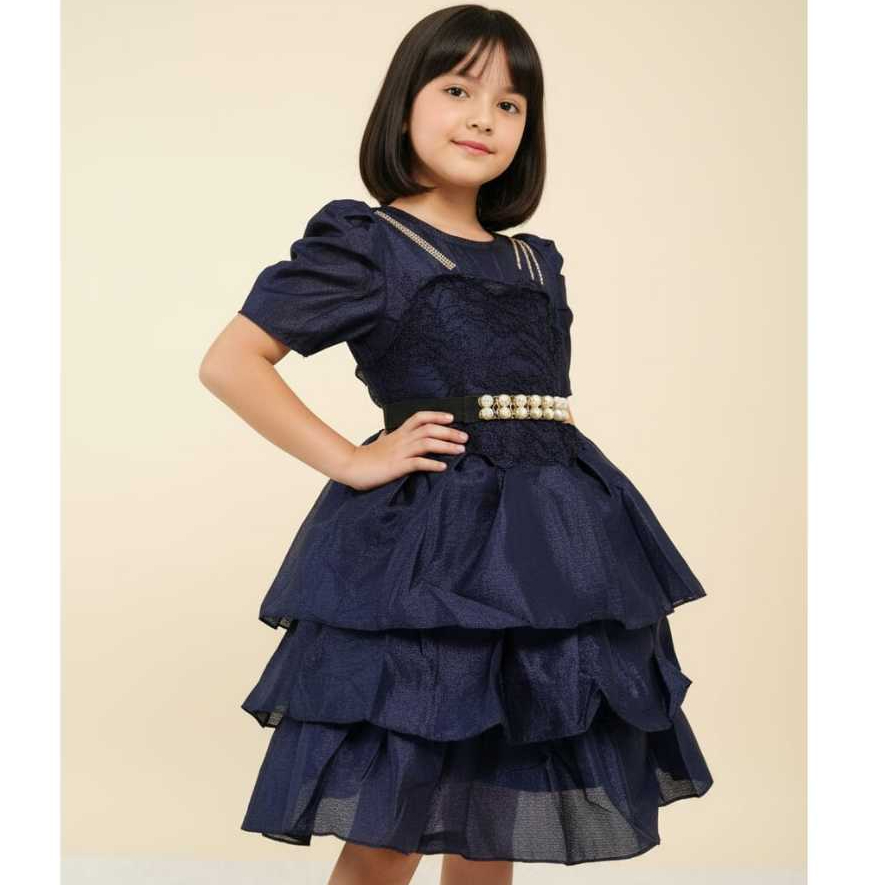 Dress Pesta Anak Perempuan Ungu Brokat Mewah Elegan Baju pesta Anak Model Sofia