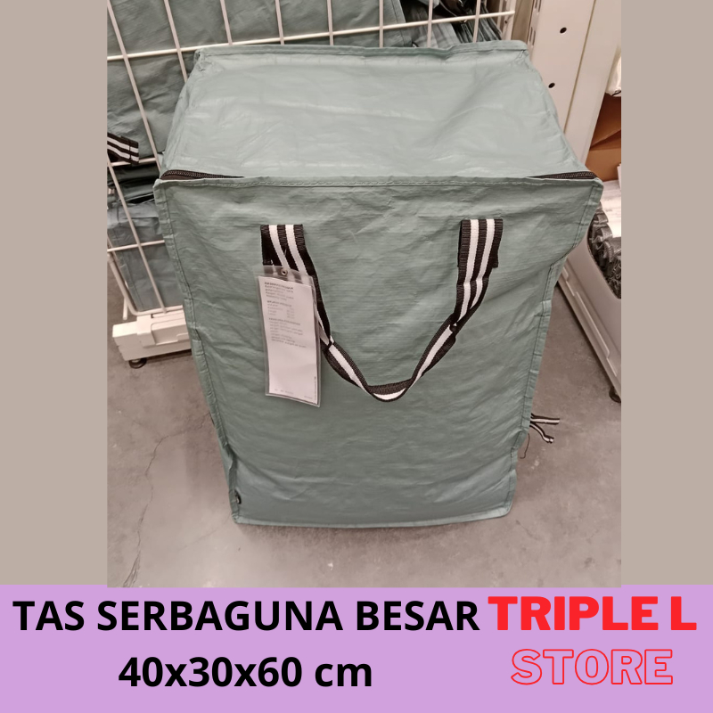Tas Kantong belanja Laundry Bag Dengan  Resleting Ransel Besar Jumbo