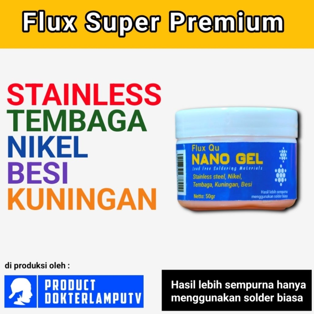 Flux Qu Pasta Flux Pasta Solder Perekat Stainless Steel Nikel Besi kuningan tembaga Baterai patri fl