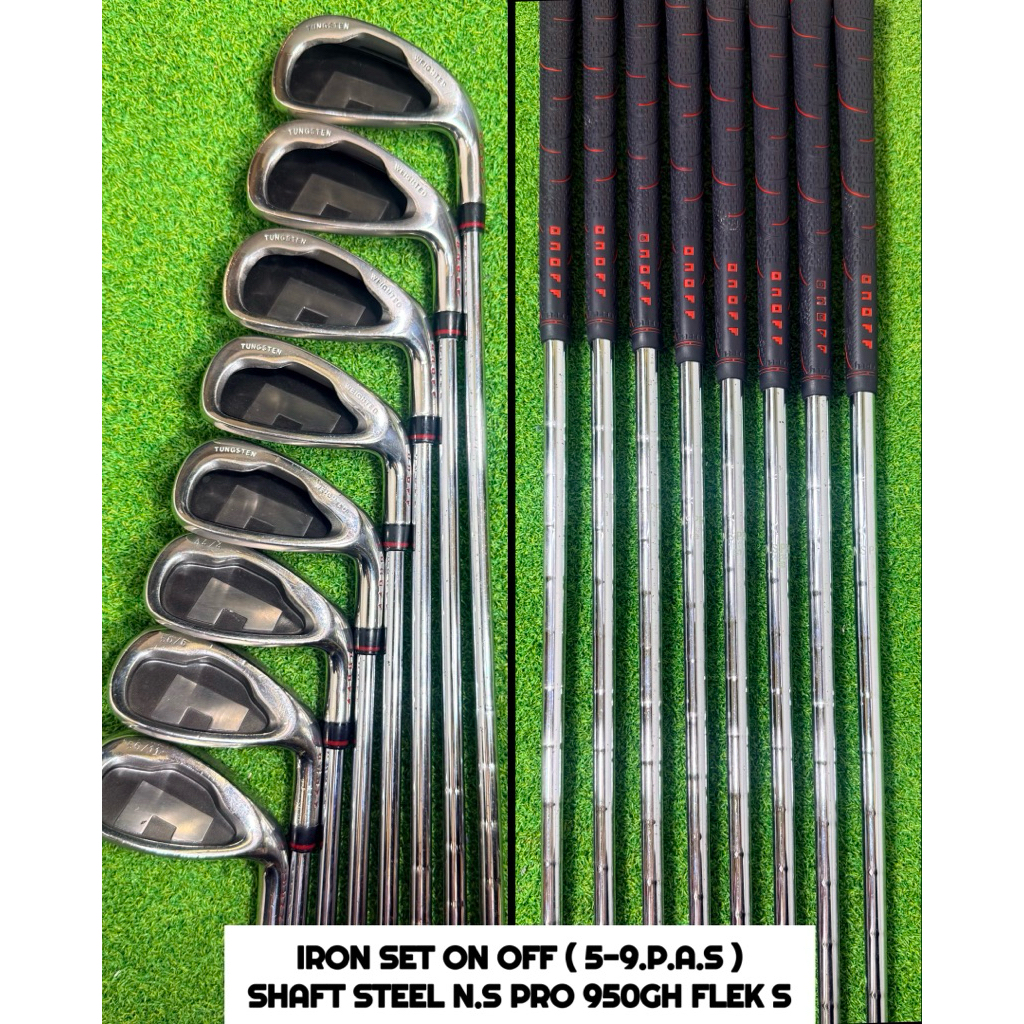 Iron Set Golf ONOFF Second Original Shaft N.S Pro 950GH Flek Stiff - Stick Golf Iron Set Bekas Origi