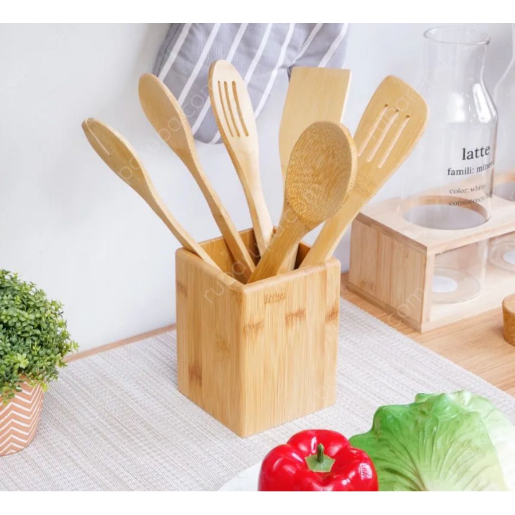 UTENSIL SET WITH HOLDER (ALAT MASAK SUTIL SPATULA 1 SET)