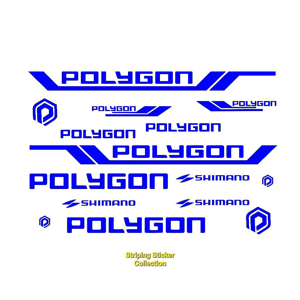 Sticker Sepeda POLYGON MTB Cutting