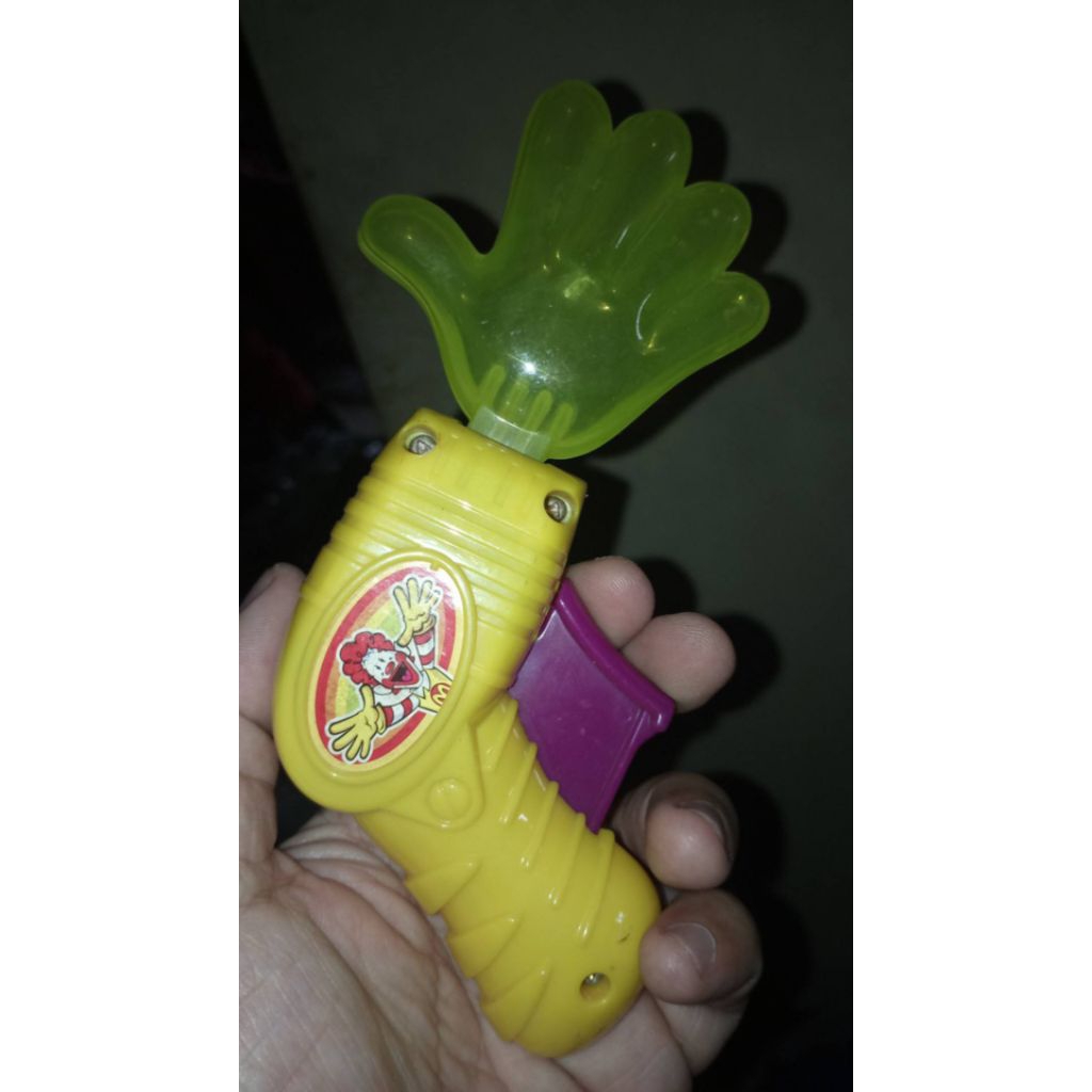 mainan pistol tepuk tangan ronald mcdonald vintage happy meal rare
