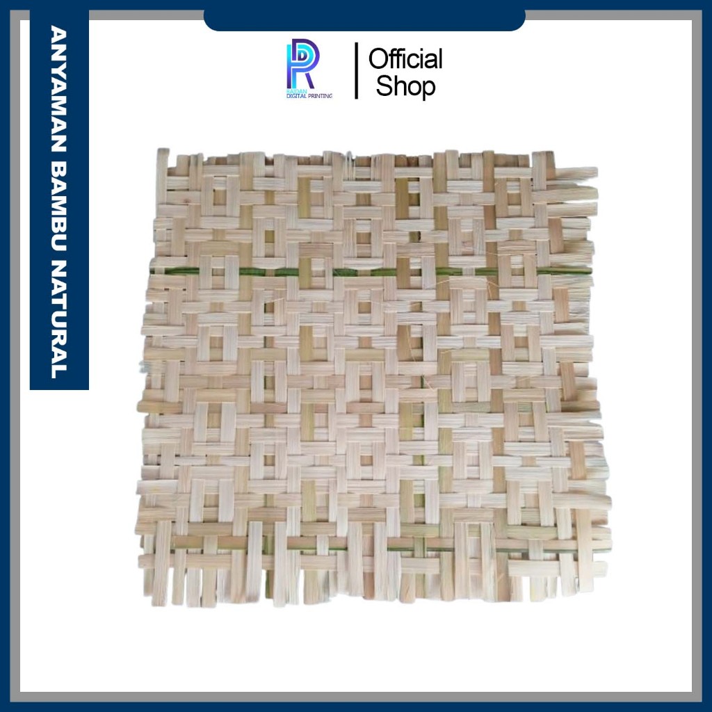 ANYAMAN BAMBU WARNA NATURAL , LEMBARAN ANYAMAN BAMBU NATURAL