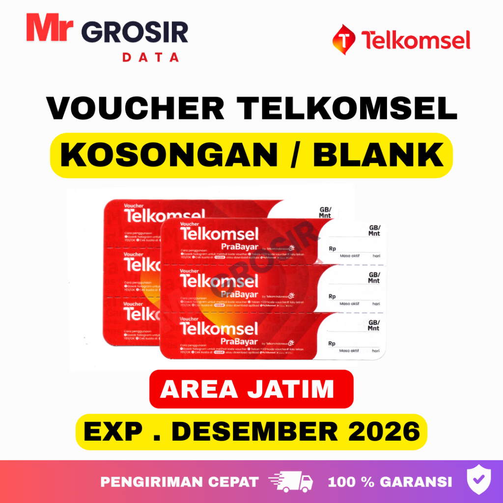 VOUCHER TELKOMSEL JATIM KOSONGAN BLANK