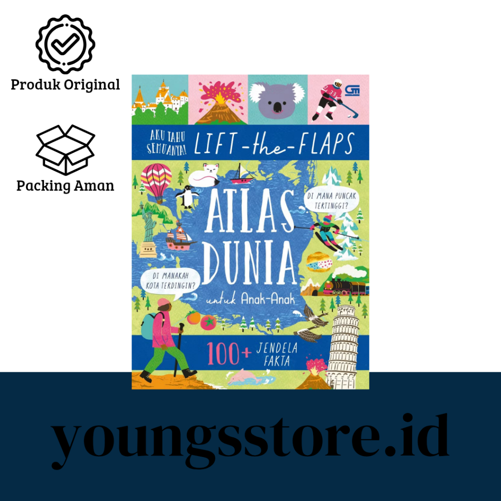 Youngs Store - Aku Tahu Semuanya: Lift The Flaps: Atlas Dunia untuk Anak-anak