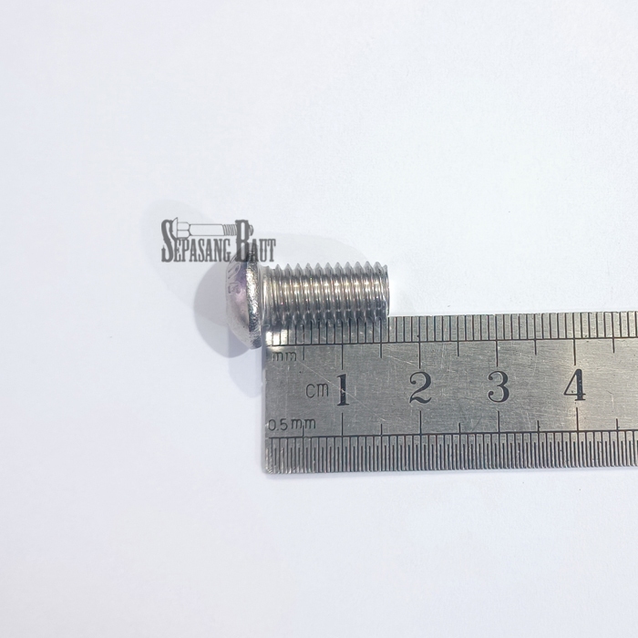 M8 x 15 Baut Button L Stainless 304 M8x15