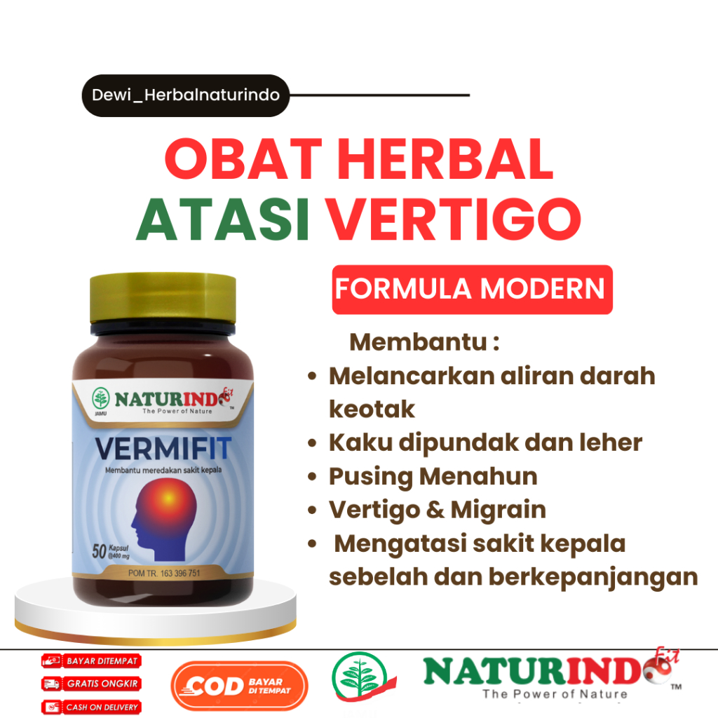 Obat Sakit Kepala Menahun Obat Vertigo Migren Obat Herbal Sakit Kepala Vertigo Vermifit Ampuh Asli