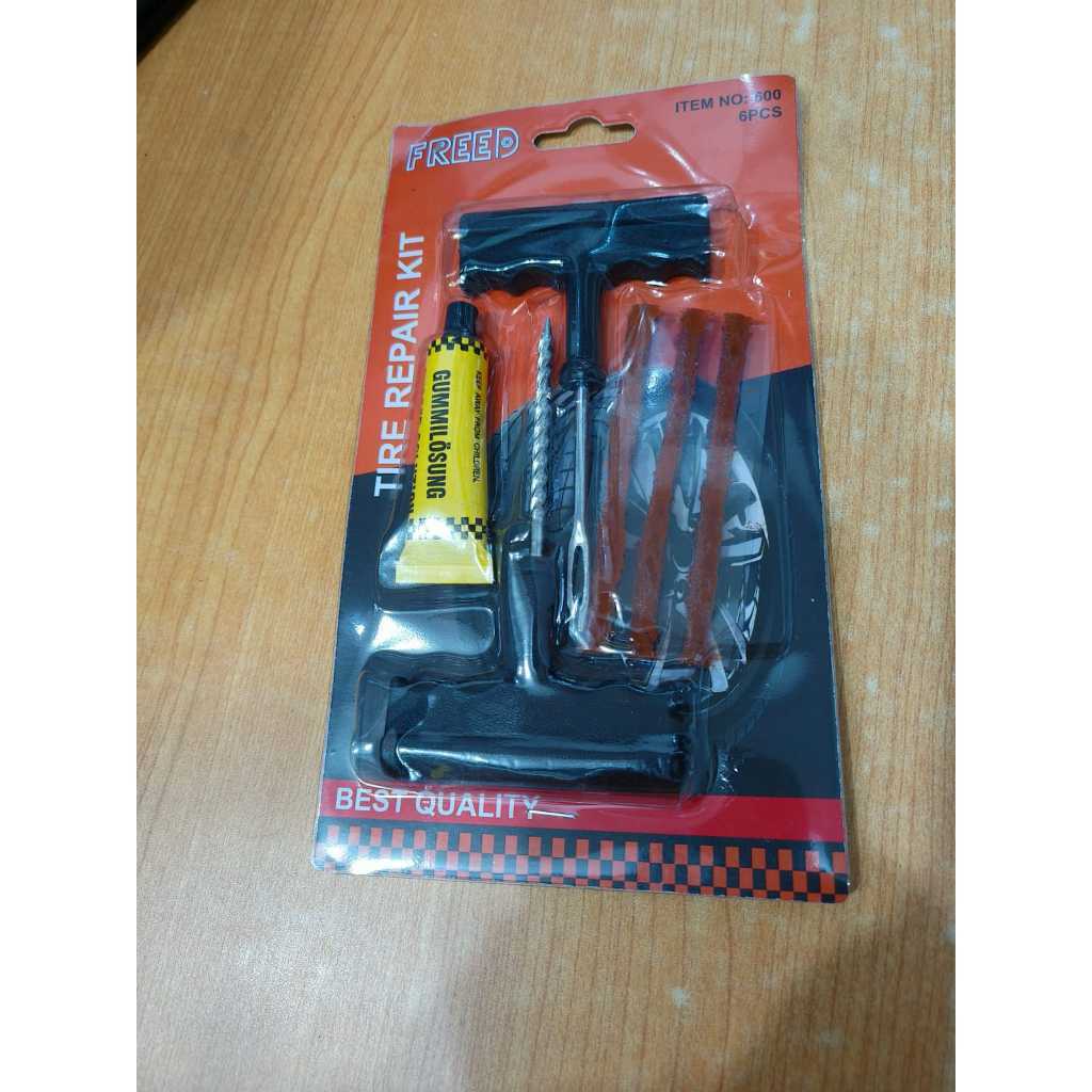 TAMBAL BAN Alat Tambal Ban Tubles 1set Penambal Ban Motor Mobil Tubles FREED