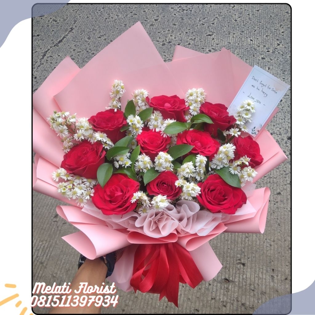 Hand Bouquet | Buket mawar merah | buket bogor  | hadiah ulang tahun | bunga hadiah hari ibu | hadia