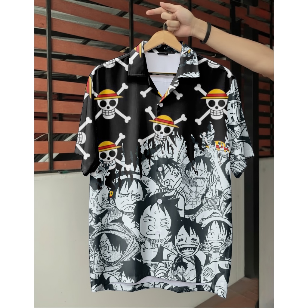 Kemeja Pria - One Piece Doodle Art