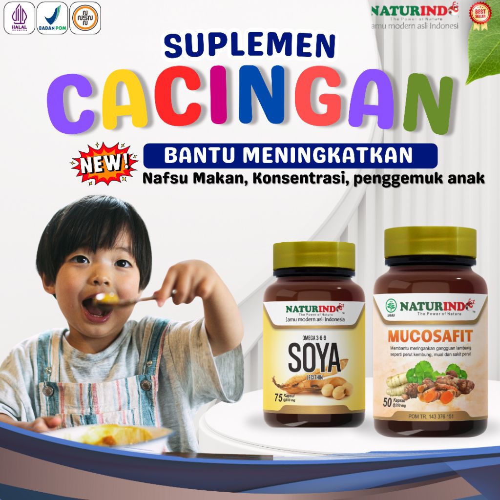 Obat Cacingan Anak Dewasa Penambah Nafsu Makan Herbal Ampuh Mucosafit Naturindo