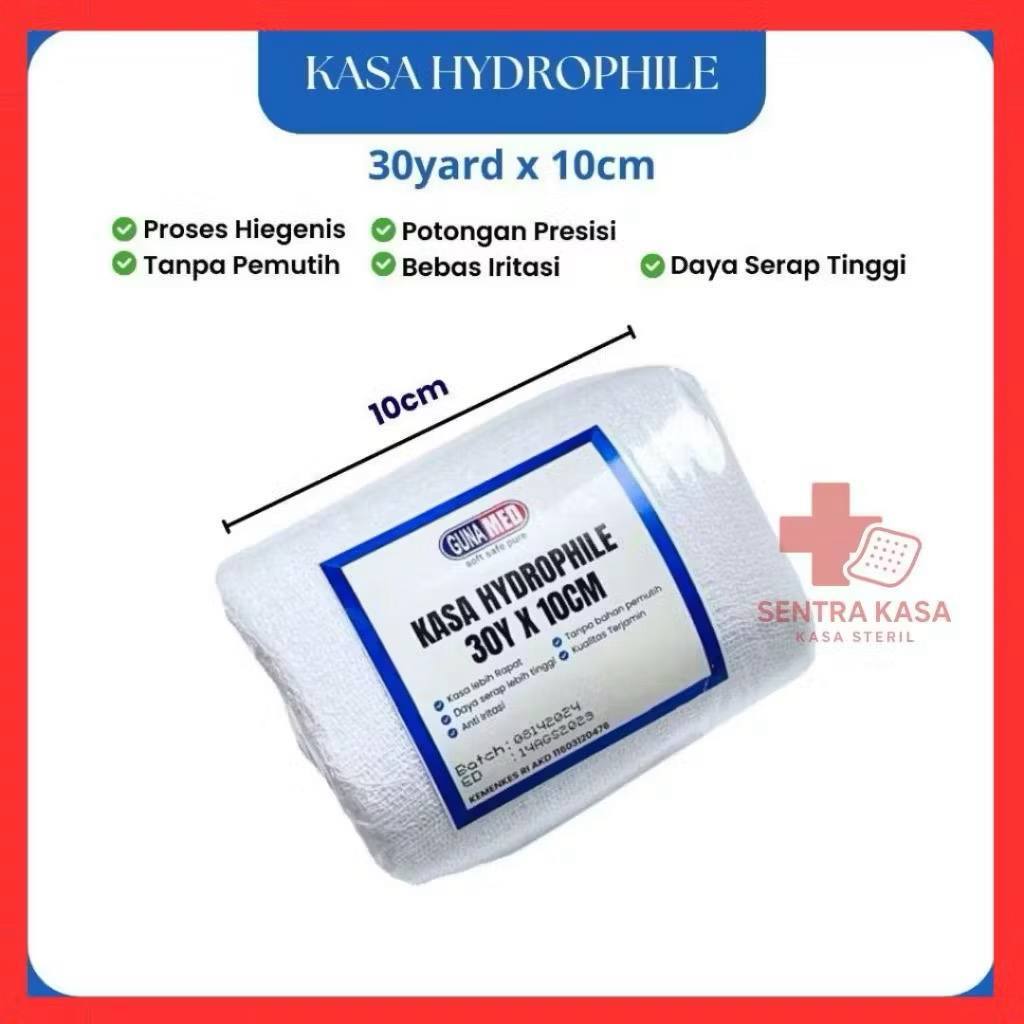 Kasa Gulungan 30 Yard x 10 cm Kasa Roll Steril Perban Luka Operasi Diabetes Anti Lengket Daya Serap 