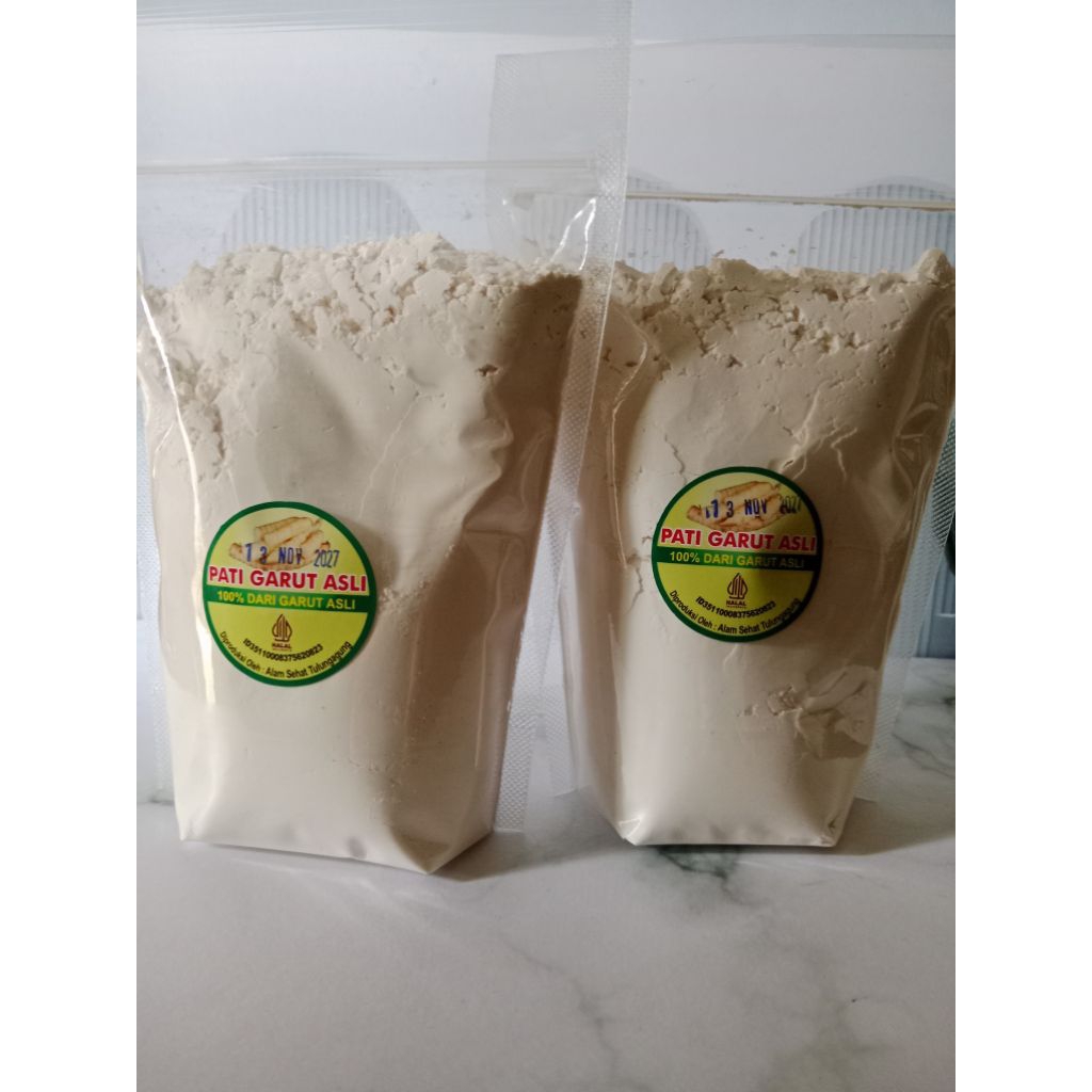 tepung pati garut asli 1kg/tepung garut kualitas bagus sudah diayak bersih
