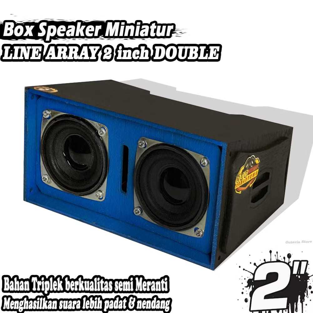 Box Speaker Line Array 2 Inch Biru