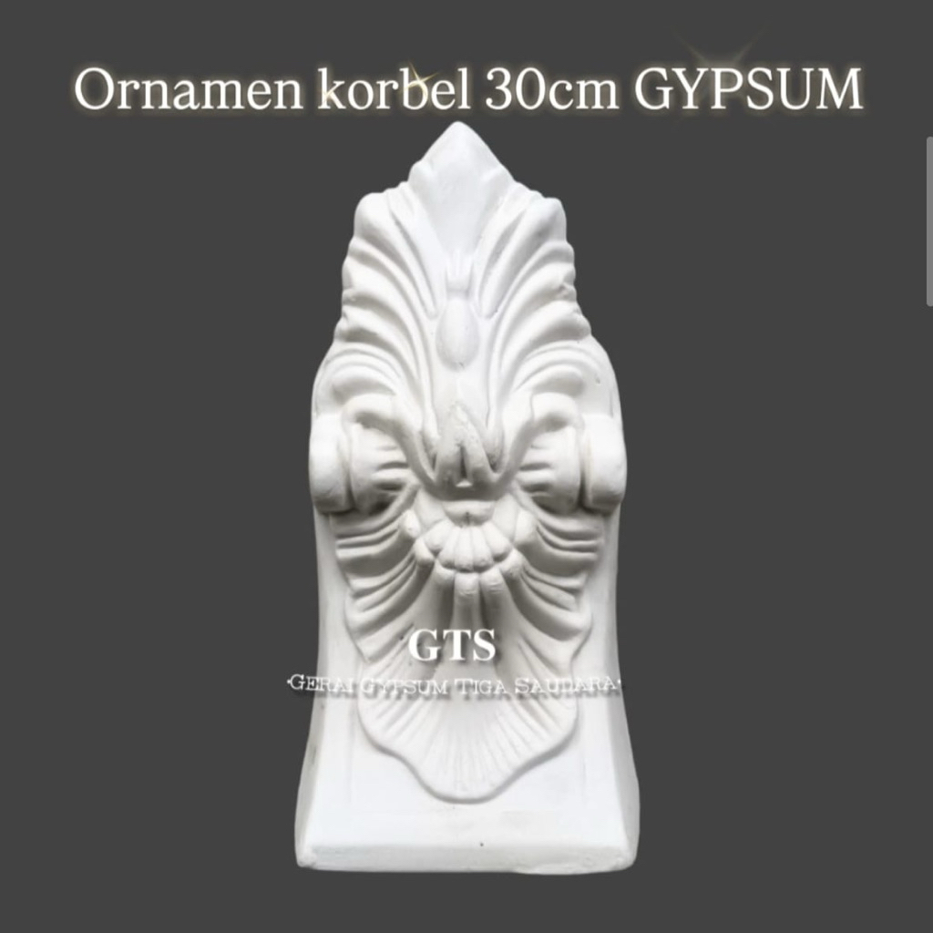 Ornamen korbel gypsum 30cm - Ornamen pintu - Ornamen jendela - Ornamen gipsum hiasan dinding