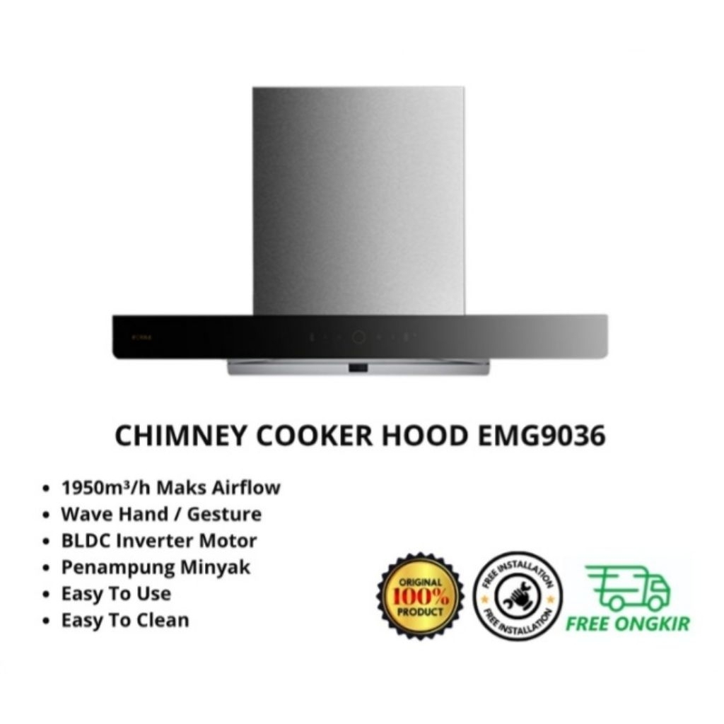 Fotile Cooker Hood Chimney EMG9036/EMG 9036/EMG-9036 90cm