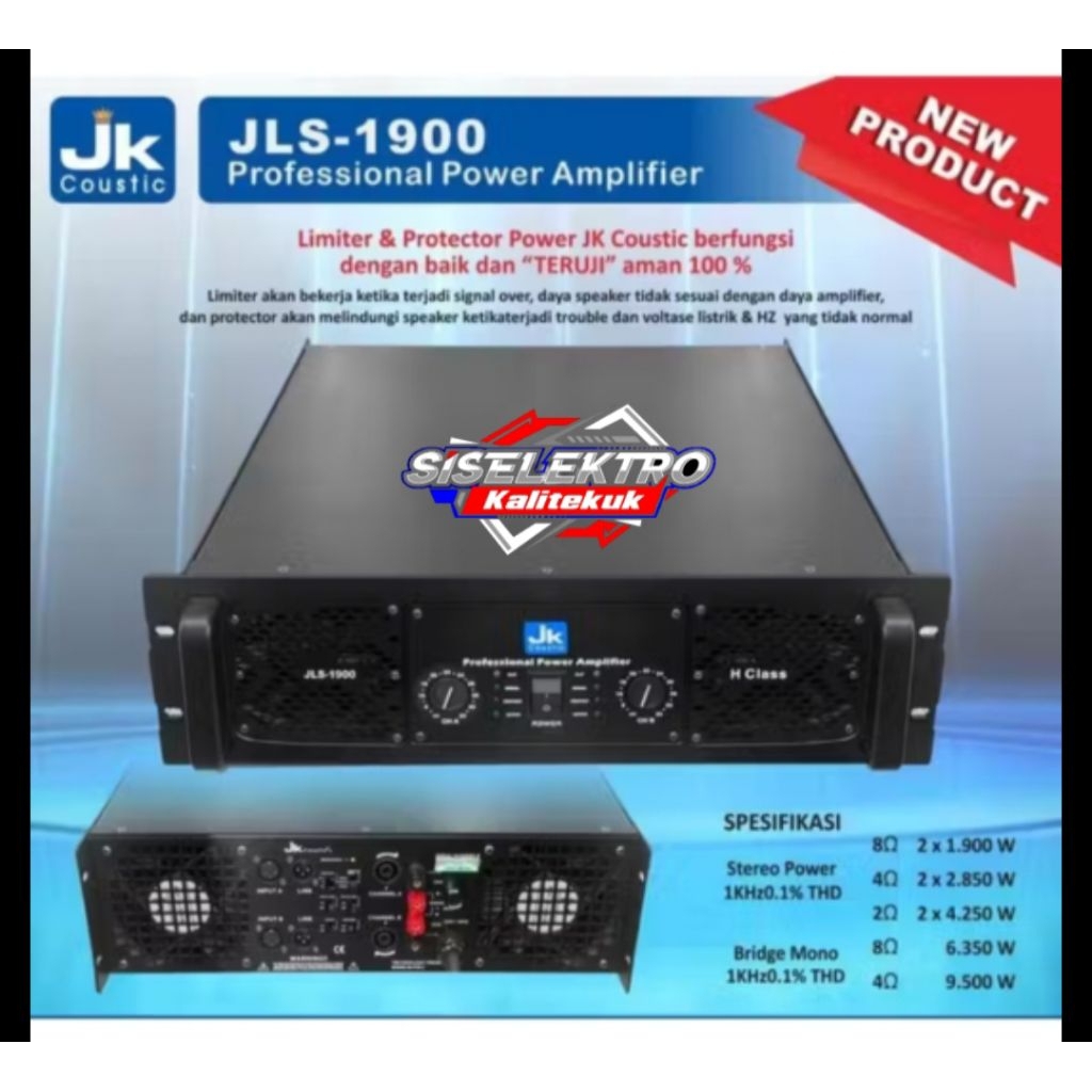 Power amplifier JK Coustic JLS 1900 JK Coustic jls1900