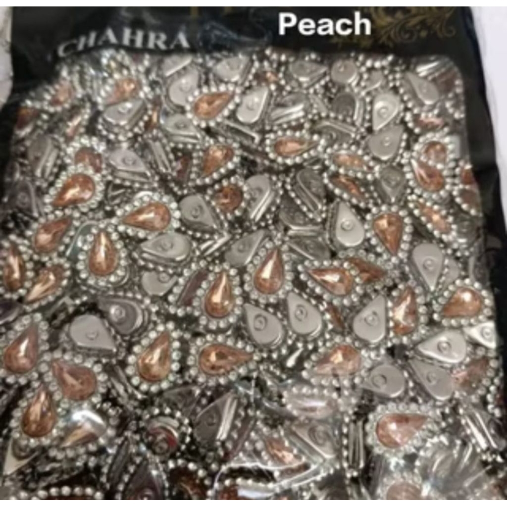 (GROSIR) PAYET DIAMON CANGKANG TETES BUNGA AKRILIK 1 PACK