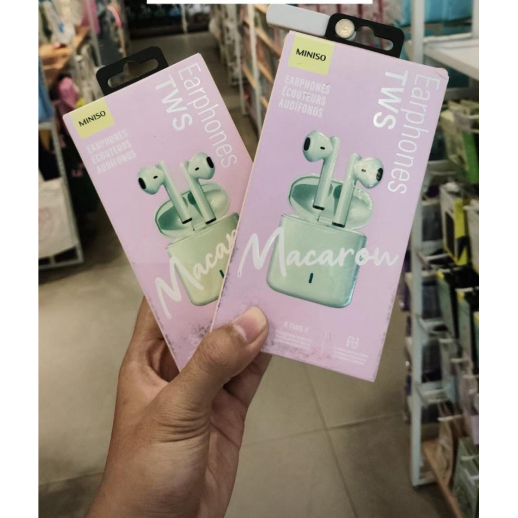 miniso earphones earphone tws macaron wireless bluetooth headphone headset